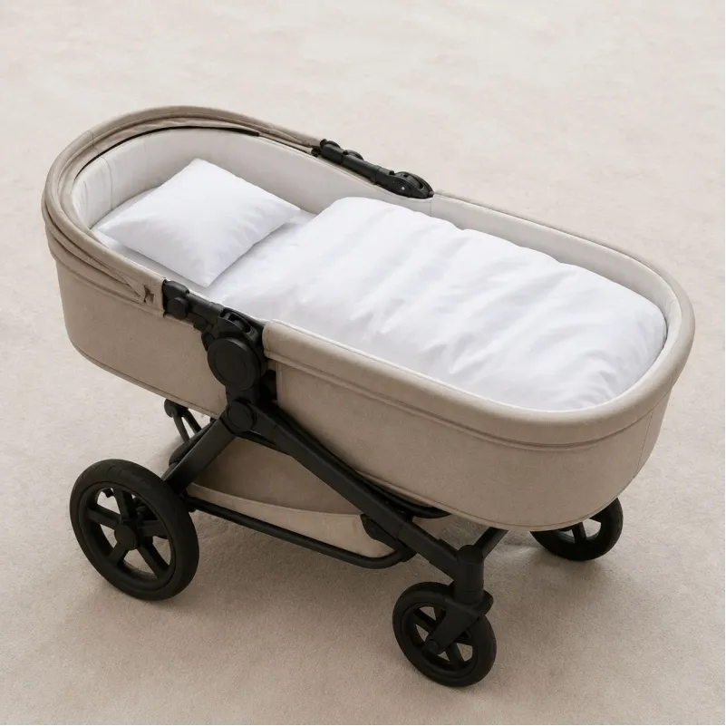 Комплект постельного белья в коляску 60*80 Satin Light Pro 10-001 Snow White