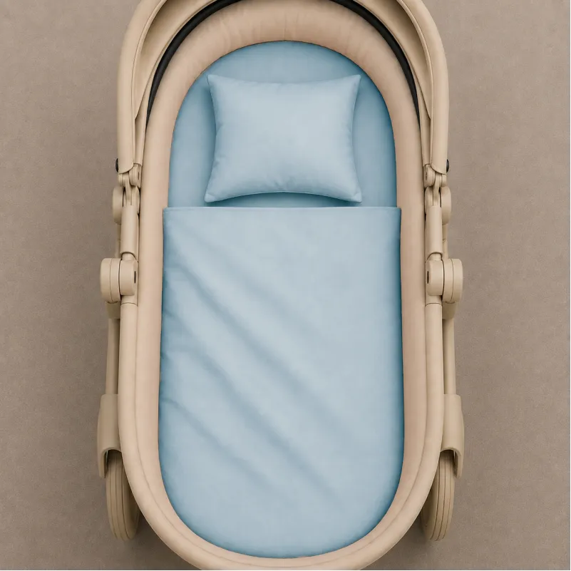 Комплект постельного белья в коляску 60*80 Satin Premium 0842 Light Blue - 1