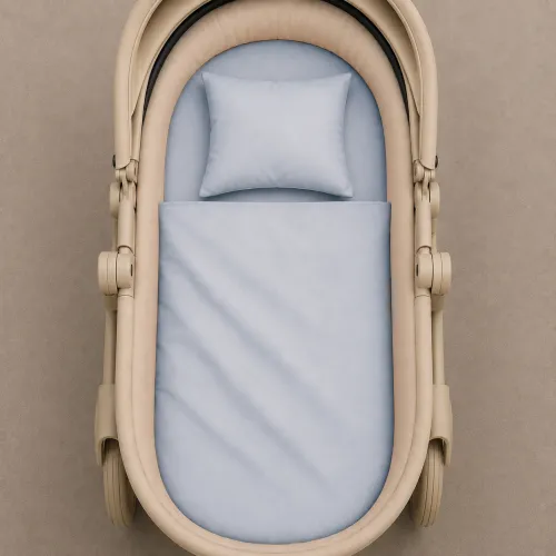 Комплект постельного белья в коляску 60*80 Satin Premium 0843 Grey Blue - 2