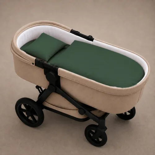 Комплект постельного белья в коляску 60*80 Satin Premium 0844 Green Olive - 1