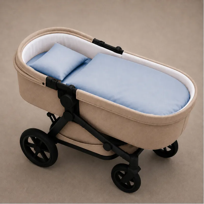 Комплект постельного белья в коляску 60*80 Satin Premium 0845 Blue Wave