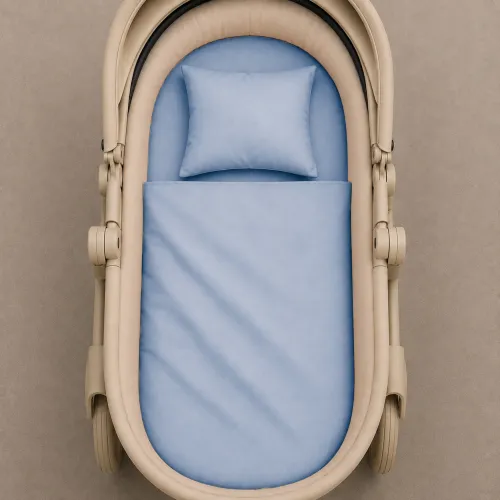 Комплект постельного белья в коляску 60*80 Satin Premium 0845 Blue Wave - 2