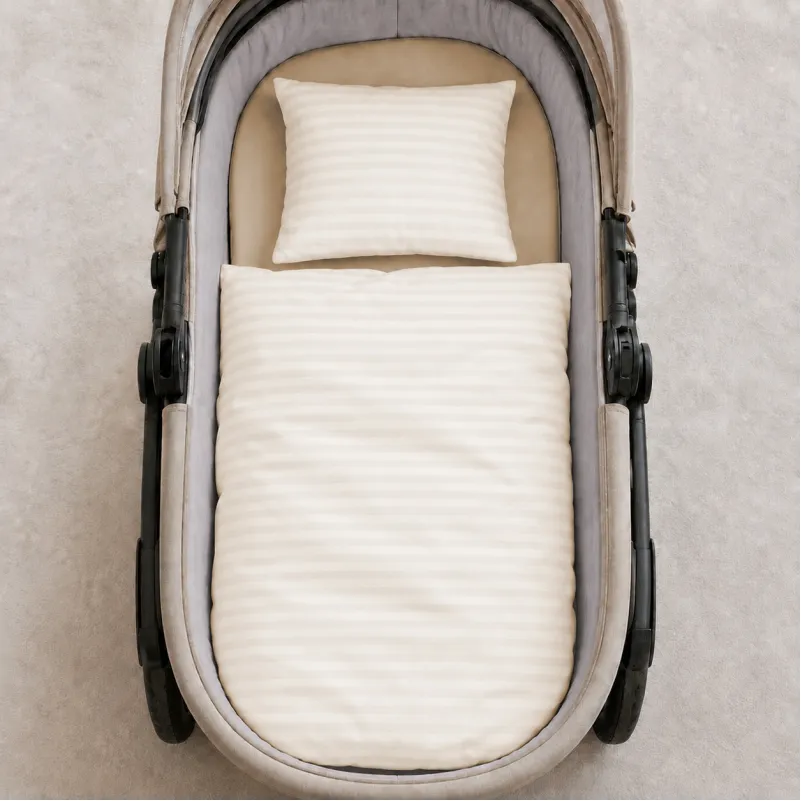 Комплект постельного белья в коляску 60*80 Ranforce Elite 17-0604 Stripe Yellow - 1