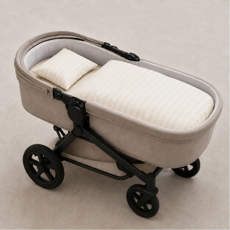 Комплект постельного белья в коляску 60*80 Ranforce Elite 17-0604 Stripe Yellow