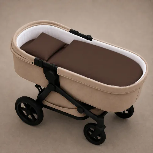 Комплект постельного белья в коляску 60*80 Фланель 003 Brown - 1