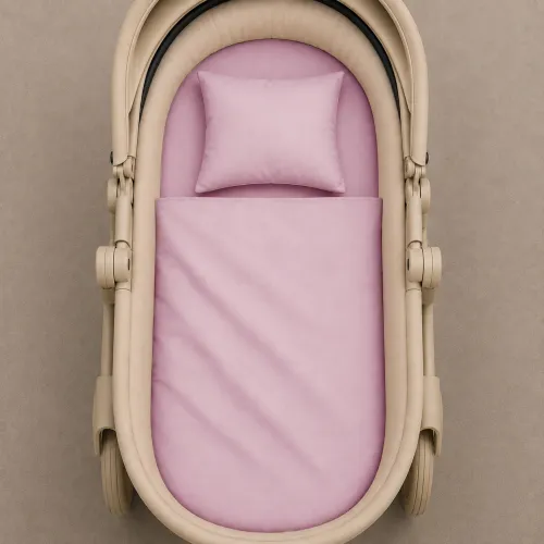 Комплект постельного белья в коляску 60*80 Фланель 008 Pink - 2