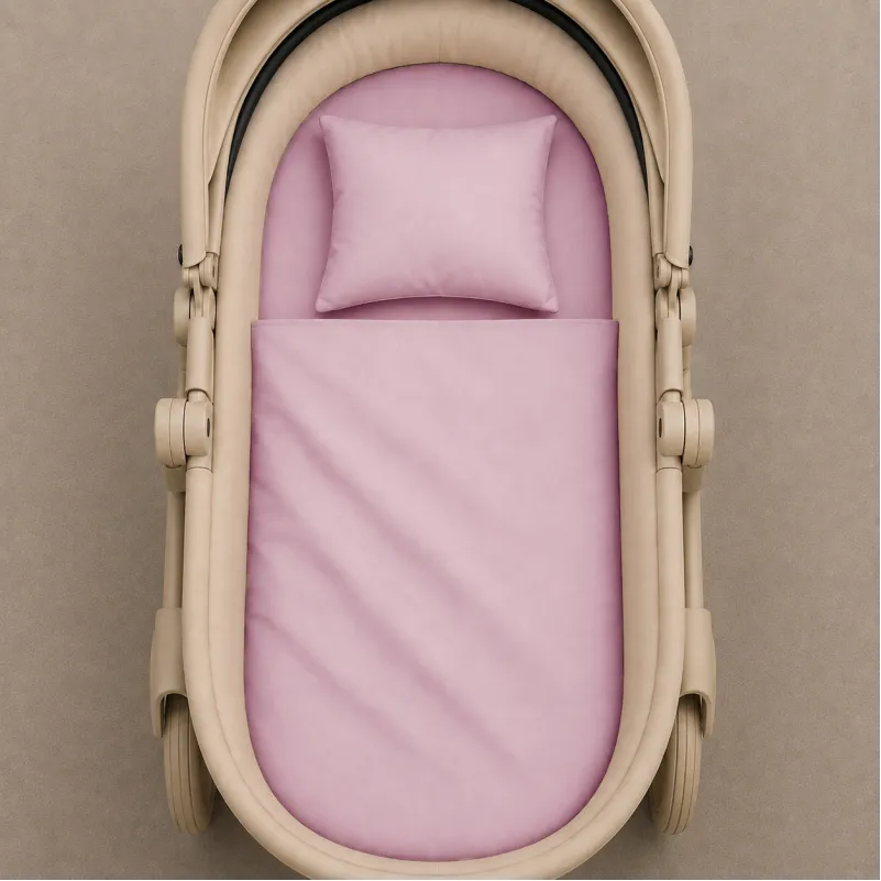 Комплект постельного белья в коляску 60*80 Фланель 008 Pink - 1