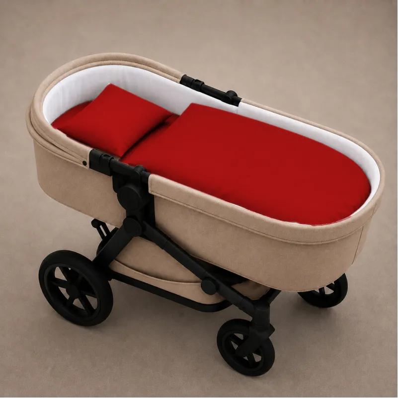 Комплект постельного белья в коляску 60*80 Фланель 009 Red