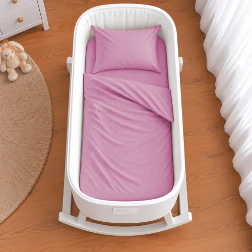 Комплект постельного белья в кроватку 90*110 Satin Light Pro 10-020 Dusty pink - 2