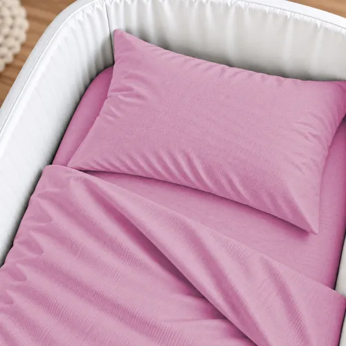 Комплект постельного белья в кроватку 90*110 Satin Light Pro 10-020 Dusty pink - 3