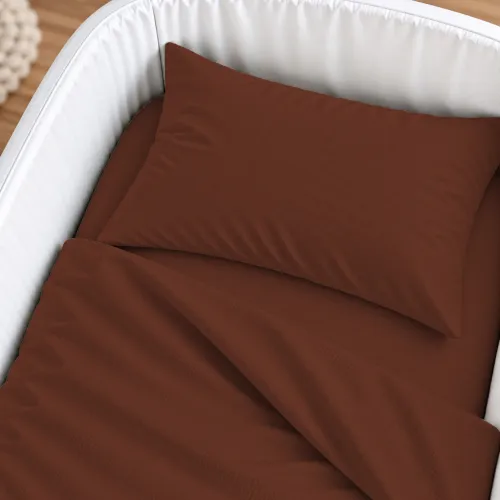 Комплект постельного белья в кроватку 90*110 Satin Light Pro 10-021 Brick red - 3