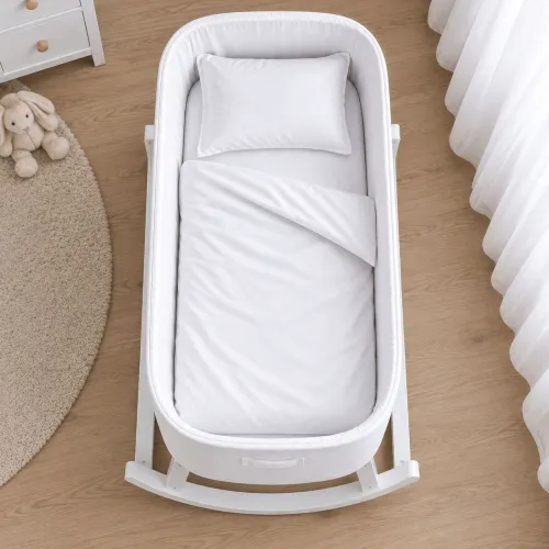 Комплект постельного белья в кроватку 90*110 Satin Premium 00-0000 Show White - 2