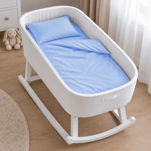 Комплект постельного белья в кроватку 90*110 Satin Premium 0842 Light Blue - 1