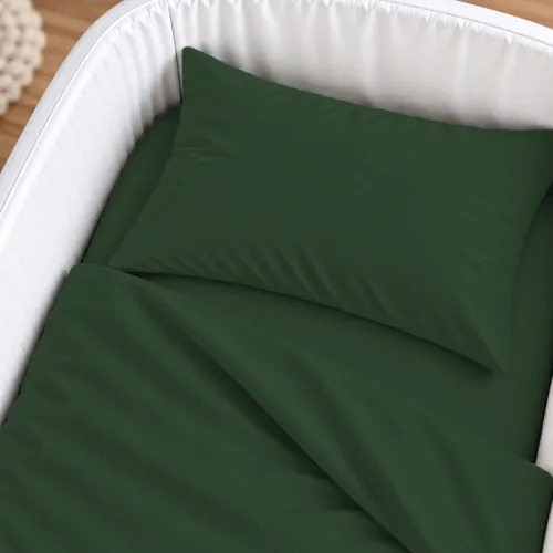 Комплект постельного белья в кроватку 90*110 Satin Premium 0844 Green Olive - 4