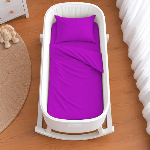 Комплект постельного белья в кроватку 90*110 Satin Premium 0846 Lilac - 2