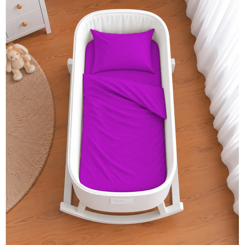 Комплект постельного белья в кроватку 90*110 Satin Premium 0846 Lilac - 1