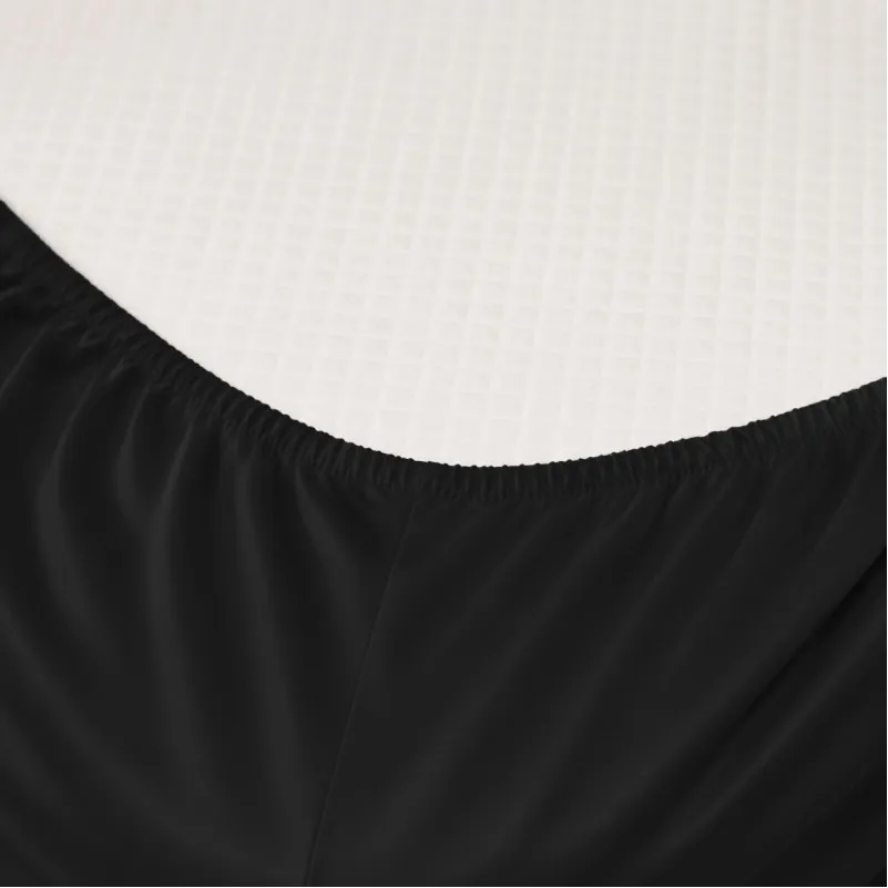 Простынь на резинке Satin Light Pro 10-006 Black  - высота 25 см (детские 10 см) - 1