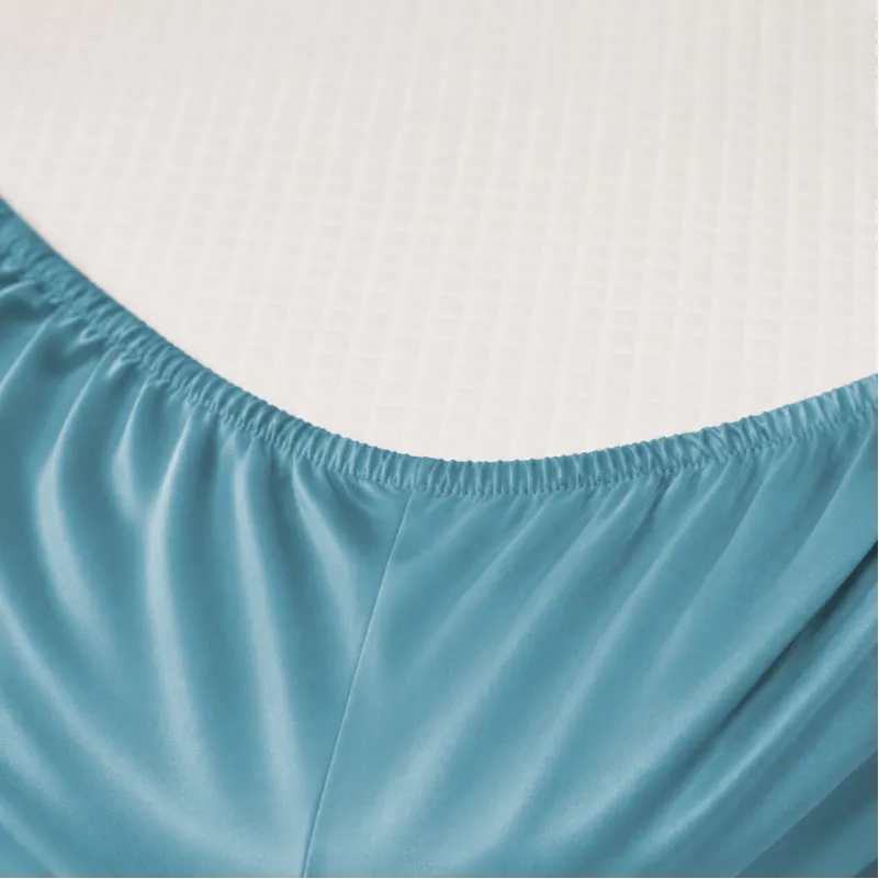 Простирадло на гумці Satin Light Pro 10-008 Blue - висота 25 см (дитячі10 см) - 1