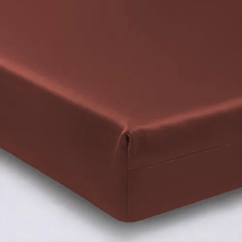 Простынь на резинке Satin Light Pro 10-021 Brick red  - высота 25 см (детские 10 см) - 1