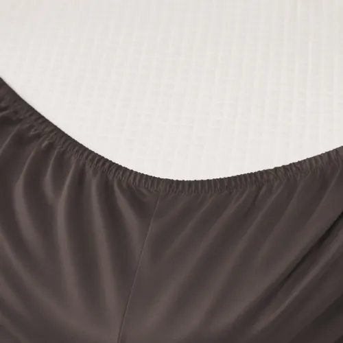 Простирадло на гумці Satin Light Pro 10-010 Brown - висота 25 см (дитячі10 см) - 2