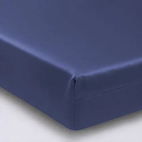 Простирадло на гумці Satin Light Pro 10-011 Dark Blue - висота 25 см (дитячі10 см) - 1