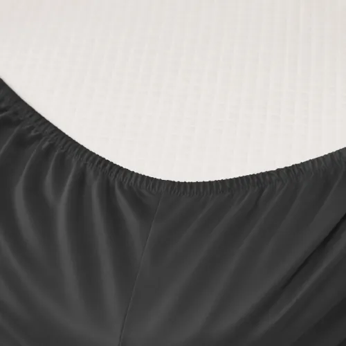 Простирадло на гумці Satin Light Pro 10-005 Dark Gray - висота 25 см (дитячі10 см) - 2
