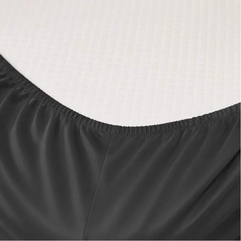 Простирадло на гумці Satin Light Pro 10-005 Dark Gray - висота 25 см (дитячі10 см) - 1