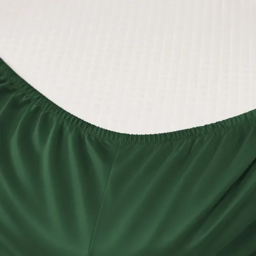 Простирадло на гумці Satin Light Pro 10-009 Green - висота 25 см (дитячі10 см) - 2