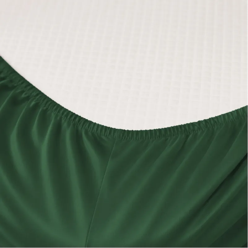 Простирадло на гумці Satin Light Pro 10-009 Green - висота 25 см (дитячі10 см) - 1