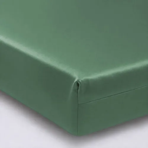 Простирадло на гумці Satin Light Pro 10-017 Green Olive - висота 25 см (дитячі10 см) - 1
