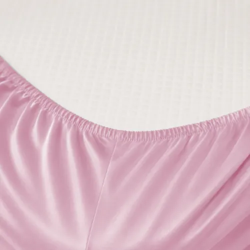 Простирадло на гумці Satin Light Pro 10-003 Pink - висота 25 см (дитячі10 см) - 2