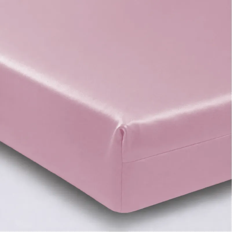Простирадло на гумці Satin Light Pro 10-003 Pink - висота 25 см (дитячі10 см)