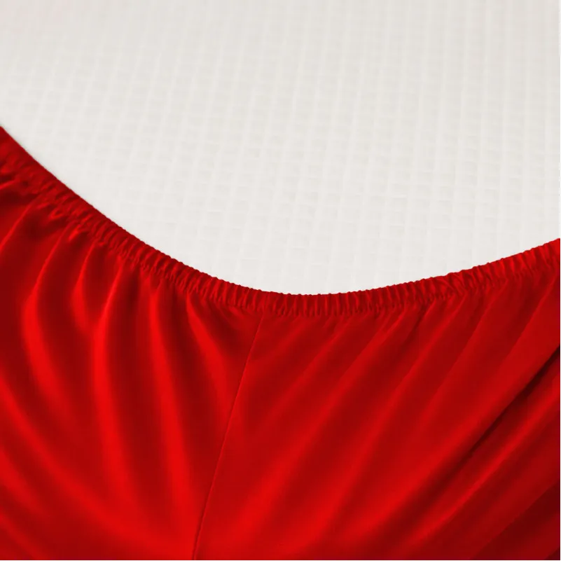 Простирадло на гумці Satin Light Pro 10-007 Red - висота 25 см (дитячі10 см) - 1