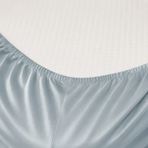 Простирадло на гумці Satin Light Pro 10-015 Sea wave - висота 25 см (дитячі10 см) - 2