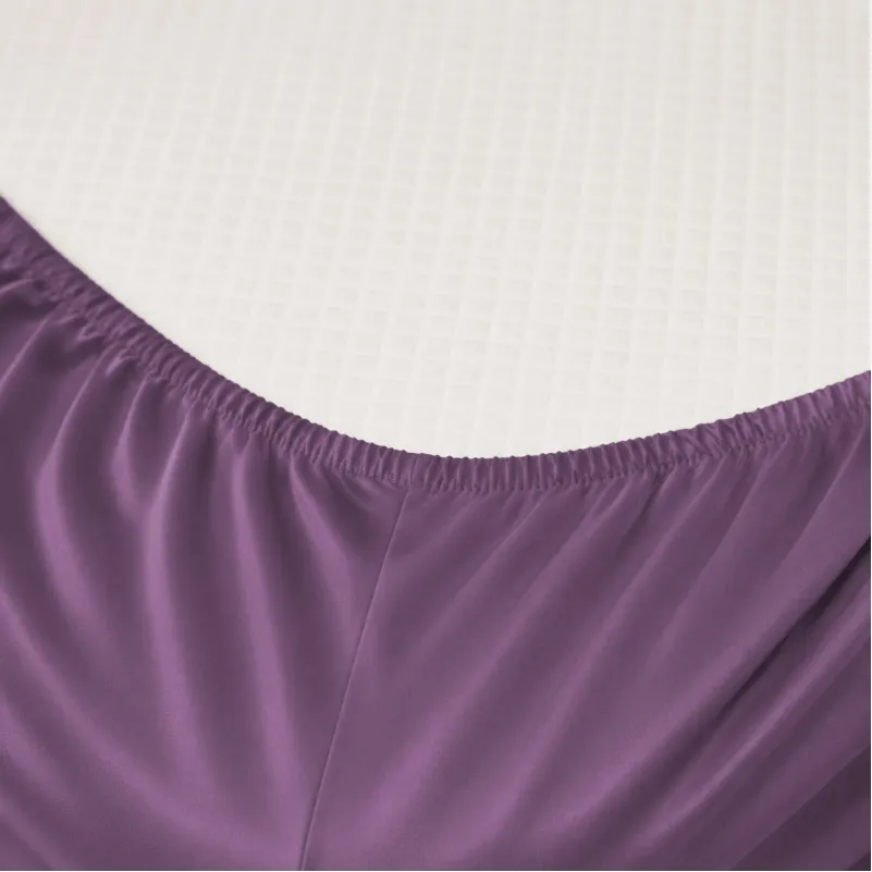Простирадло на гумці Satin Light Pro 10-012 Violet - висота 25 см (дитячі10 см) - 1