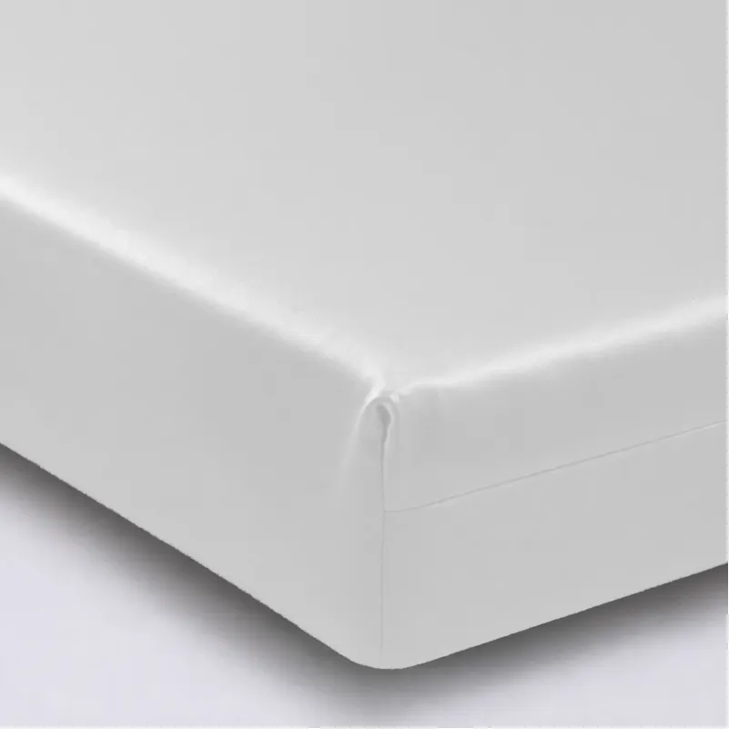 Простирадло на гумці Satin Light Pro 10-001 Snow White - висота 25 см (дитячі10 см)