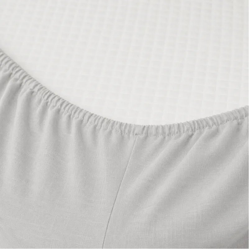 Простынь на резинке Лен Natural Linen "Beatrice" - высота 25 см (детские 10 см) - 1