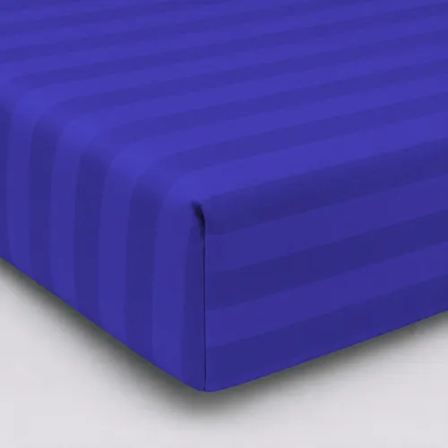 Простирадло на гумці Satin Stripe 30-0019 Blue - висота 25 см (дитячі 10 см) - 1