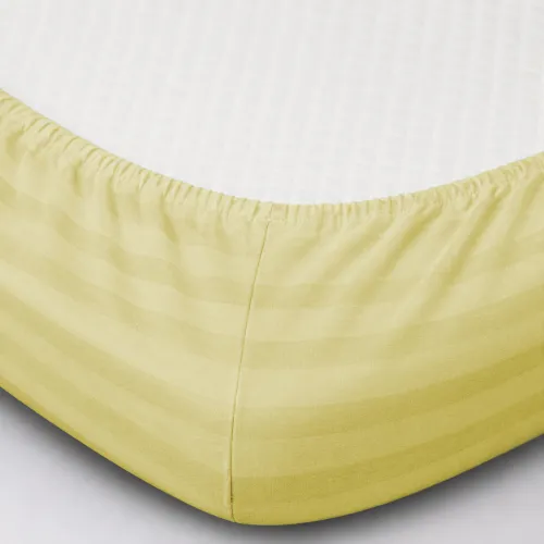 Простирадло на гумці Satin Stripe 30-0003 Intense Yellow - висота 25 см (дитячі 10 см) - 2
