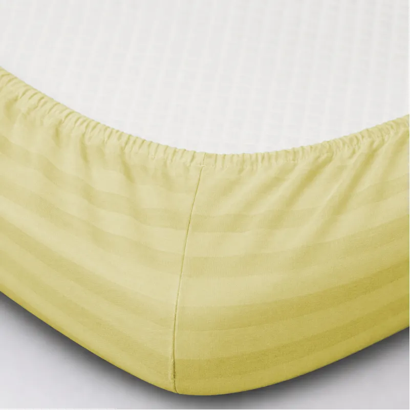 Простирадло на гумці Satin Stripe 30-0003 Intense Yellow - 1