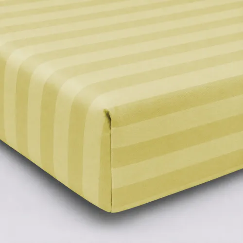 Простирадло на гумці Satin Stripe 30-0003 Intense Yellow - висота 25 см (дитячі 10 см) - 1
