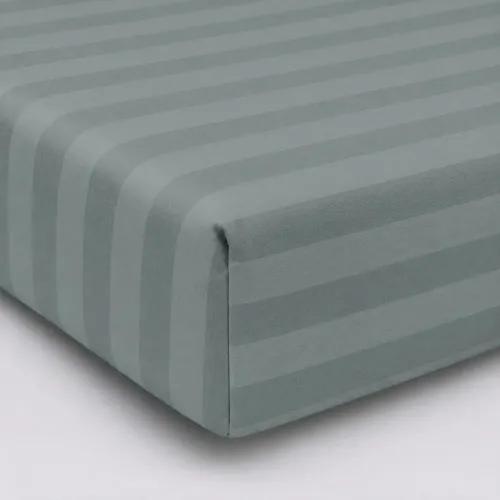 Простынь на резинке Satin Stripe 30-0010 Light Gray - высота 25 см (детские 10 см) - 1