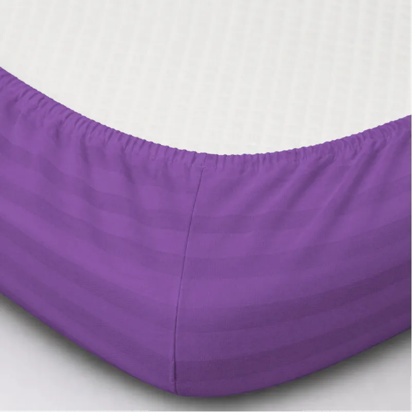 Простирадло на гумці Satin Stripe 30-0009 Purple - 1