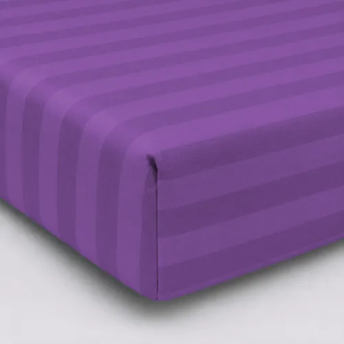 Простынь на резинке Satin Stripe 30-0009 Purple - высота 25 см (детские 10 см) - 1