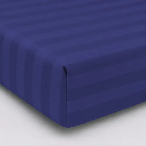 Простирадло на гумці Satin Stripe 30-0020 Smoky Blue - висота 25 см (дитячі 10 см) - 1