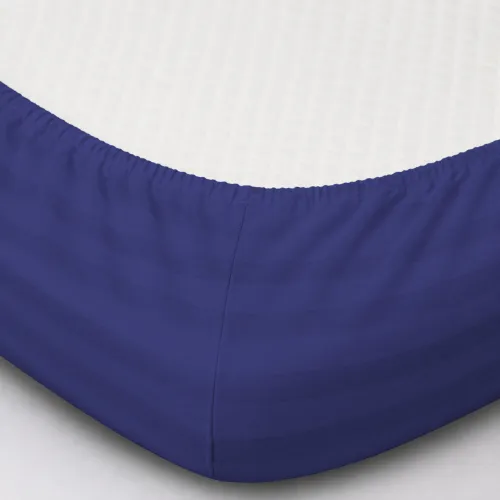 Простирадло на гумці Satin Stripe 30-0020 Smoky Blue - висота 25 см (дитячі 10 см) - 2