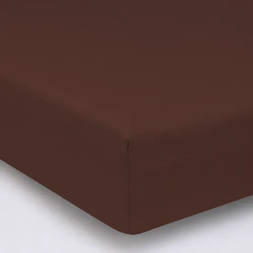 Простирадло на гумці MirSon Ranforce Elite 19-1217 Chocolate Perla висота 25 см (дитячі 10 см) - 1