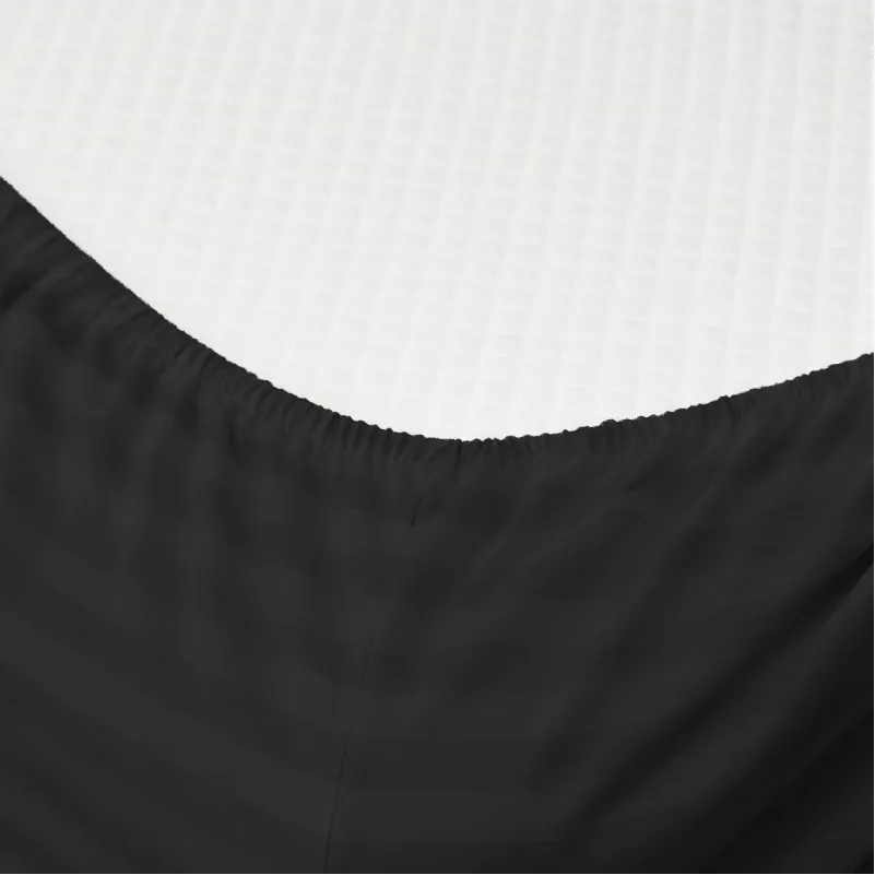 Простирадло на гумці (БЯЗЬ) 17-0611 Stripe Black - высота 25 см (детские 10 см) - 1