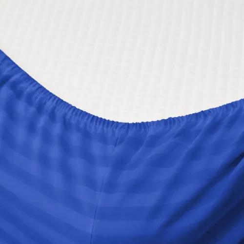 Простирадло Ranforce Elite 17-0609 Stripe Blue на резинці висота 25 см (дитячі 10 см) - 2