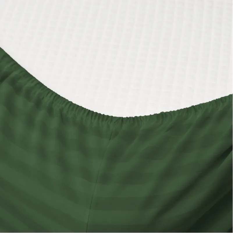 Простирадло на гумці 17-0612 Stripe Emerald - высота 25 см (детские 10 см) - 1